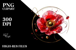 Abstract Glossy Poppy Made of PNG Product Image 2