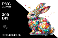 Colorful Whimsical Bunny PNG Product Image 2