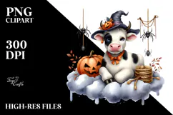 Cow Halloween Dress PNG Product Image 2