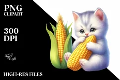 Funny Cute Baby Kitten Sitting | Sublimation | Clipart Product Image 1