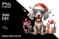 Expressive Baby Watercolor Weimaraner, Crazy Haircut PNG Product Image 3