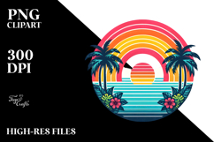 Retro Tropical Rainbow Sunset, 20 oz Tumbler Product Image 2