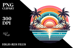 Retro Tropical Rainbow Sunset, 20 oz Tumbler Product Image 2