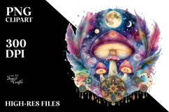 Magical Celestial Mushroom, Transparent PNG Product Image 2