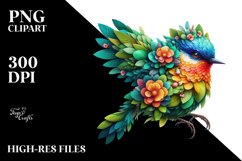 Bird 3D Flowers PNG Product Image 3