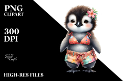 Baby Penguin in Beachwear, Transparent PNG Product Image 2