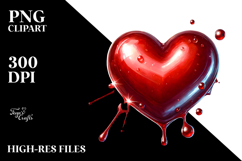 Digital Heart, Splashy Background PNG Product Image 2
