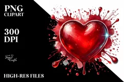 Colorful Red Heart PNG Product Image 2