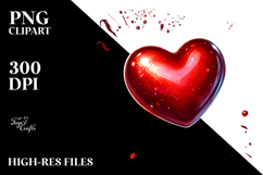 Digital Heart, Splashy Background PNG Product Image 2