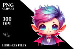 Pouting Vampire with Cool Hair, Trending PNG Product Image 2