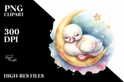 Colorful Cute Baby Swan Moon Product Image 3
