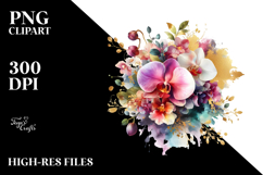 Colorful Abstract Bouquet Gold Foil Product Image 2