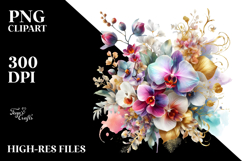 Colorful Abstract Bouquet Gold Foil Product Image 2