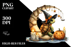 Turtle Dressed for Halloween, High-Res PNG Product Image 2