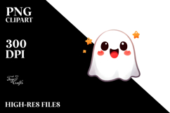 Cute Ghost Digital Painting PNG Product Image 2
