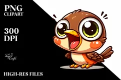 Colorful Cartoon Small Baby Thrush with Big Eyes Product Image 1