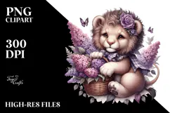 Detailed Gothic Cute Baby Lion Bouquet Product Image 2