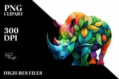 Rhino Plant Leaves PNG Product Image 3