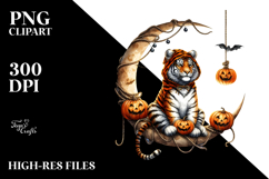 Tiger Halloween Party PNG Product Image 2