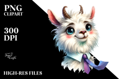Happy Watercolor Llama Clipart Product Image 2