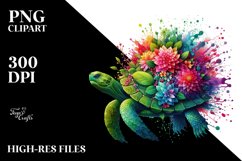 Turtle Flowers PNG Product Image 3