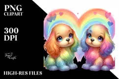Cocker Spaniel with Heart in Watercolor PNG Product Image 2