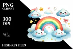 Watercolor Rainbow PNG Product Image 2