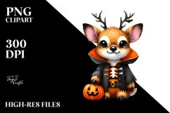 Funny Deer Halloween Suit Clipart Product Image 3