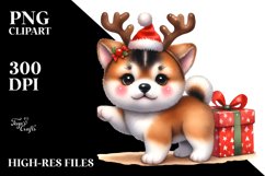 Expressive Baby Watercolor Akita, Cool Haircut PNG Product Image 1