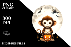 Monkey in Halloween Style PNG Product Image 2