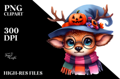Vibrant Drawing of Cute Baby Elk for Halloween | Sublimation Product Image 2
