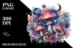 Magical Celestial Mushroom Tarot Splash PNG Product Image 2