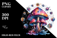 Magical Celestial Mushroom Tarot Splash PNG Product Image 2