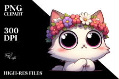 Cute Cat with Flower Crown Product Image 2