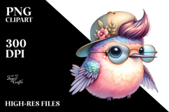 Energetic Baby Hummingbird PNG Product Image 2