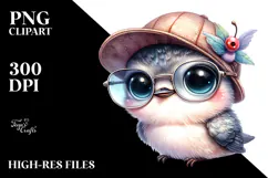 Energetic Baby Hummingbird PNG Product Image 2