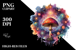 Celestial Mushroom Tarot Splash PNG Product Image 2