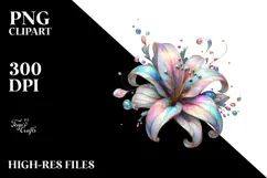 Glossy Lily with Metalic Insertions PNG Product Image 2