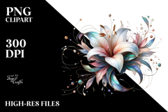 Glossy Lily with Metalic Insertions PNG Product Image 2