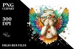 Cupid Angel Of Love Gesture Watercolor Florals Clipart Product Image 7