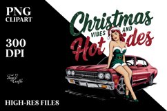 Christmas Vibes and Hot Rides PNG Clipart |Tshirt Design Product Image 2