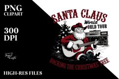 Santa Claus World Tour Rocking Around the Christmas Tree PNG Product Image 5