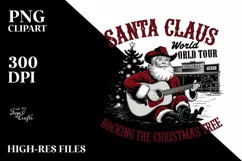 Santa Claus World Tour Rocking Around the Christmas Tree PNG Product Image 5