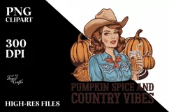 Pumpkin Spice and Country Vibes PNG Product Image 2