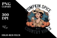 Pumpkin Spice and Country Vibes PNG Product Image 2