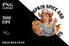 Pumpkin Spice and Country Vibes PNG Product Image 8