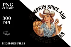 Pumpkin Spice and Country Vibes PNG Product Image 8
