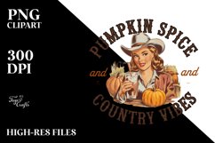 Pumpkin Spice and Country Vibes PNG Product Image 2