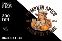 Pumpkin Spice and Country Vibes PNG Product Image 2