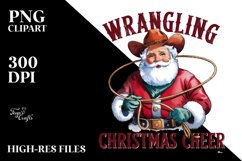 Wrangling Christmas Cheer Clipart |Tshirt Design Product Image 8